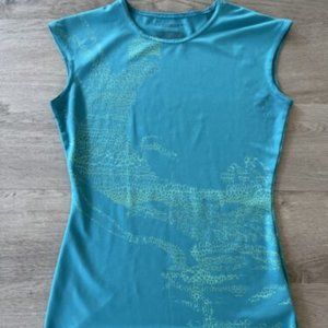 Women's Active Shirt Columbia Hiking Gym Training Printed Sleeveless Muscle Tee